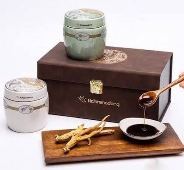Cao Hắc Sâm Hàn Quốc Hũ Đôi 500g x 2 Hũ Hộp Gỗ IRE Chính Hãng